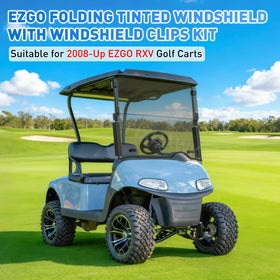 FIXHAWK EZGO RXV windshield clips demonstrate easy installation.