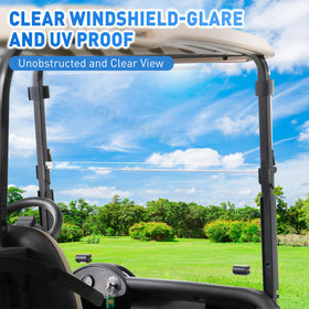 FIXHAWK EZGO RXV windshield lower section provides durable shield against wind and debris.