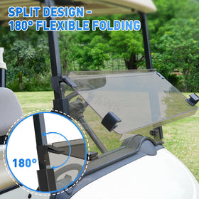FIXHAWK EZGO RXV windshield side view highlighting slim profile.