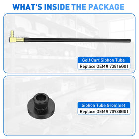 FIXHAWK EZGO siphon tube replacement restores reliable fuel delivery in gas carts.