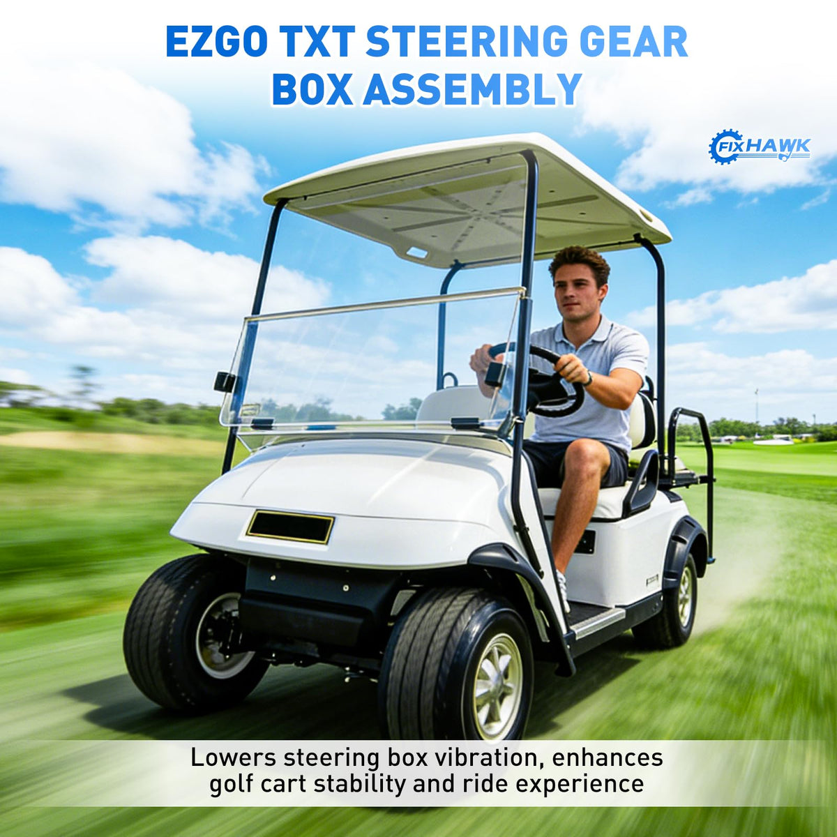 FIXHAWK EZGO TXT steering gear box built from durable steel for longevity