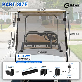 FIXHAWK EZGO windshield installation kit with clips and screws for quick setup