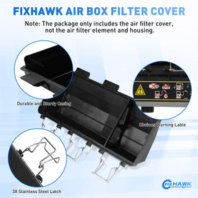 FIXHAWK TXT air box cover showing three latches for secure closure.