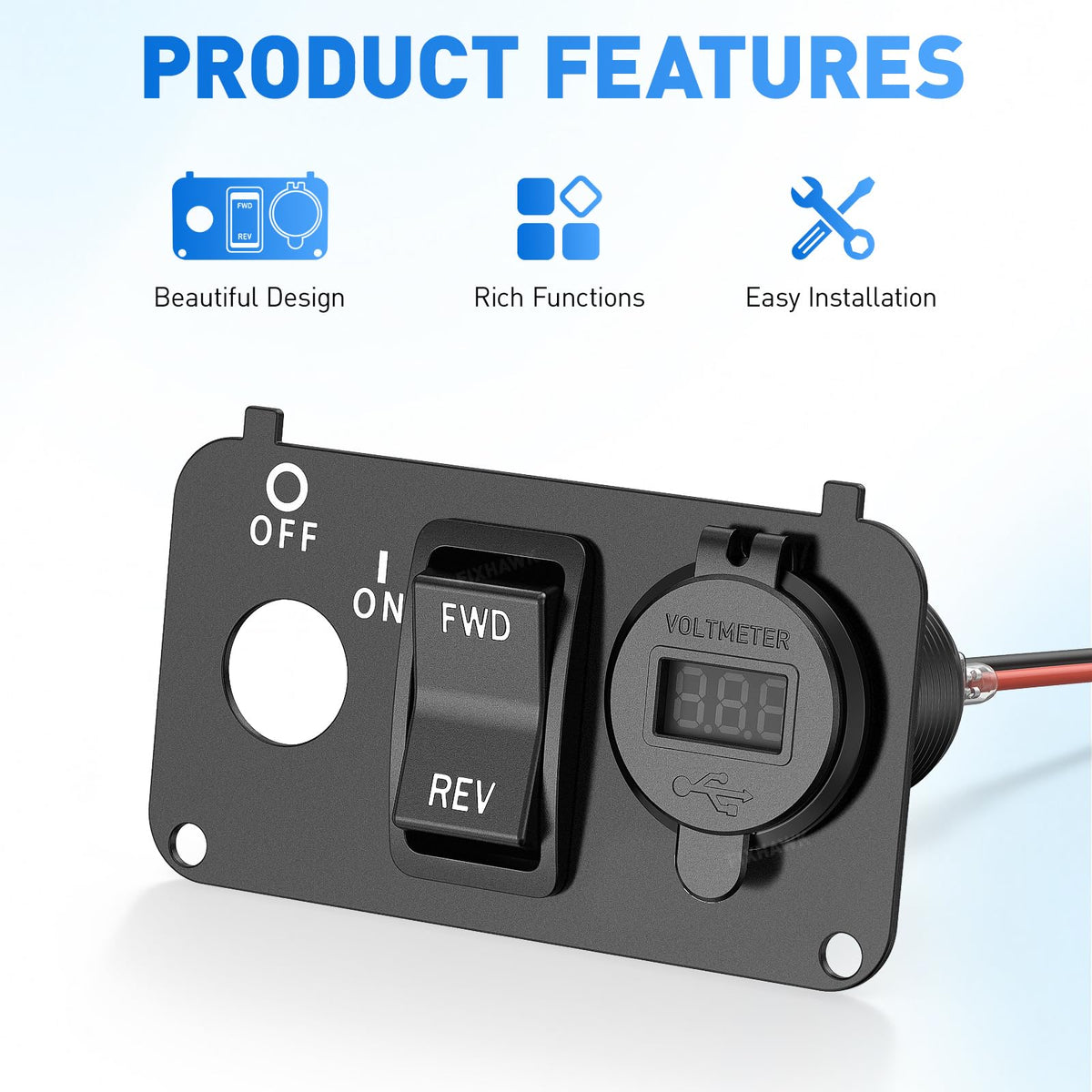 FIXHAWK EZGO TXT compatibility close-up with forward/reverse switch.