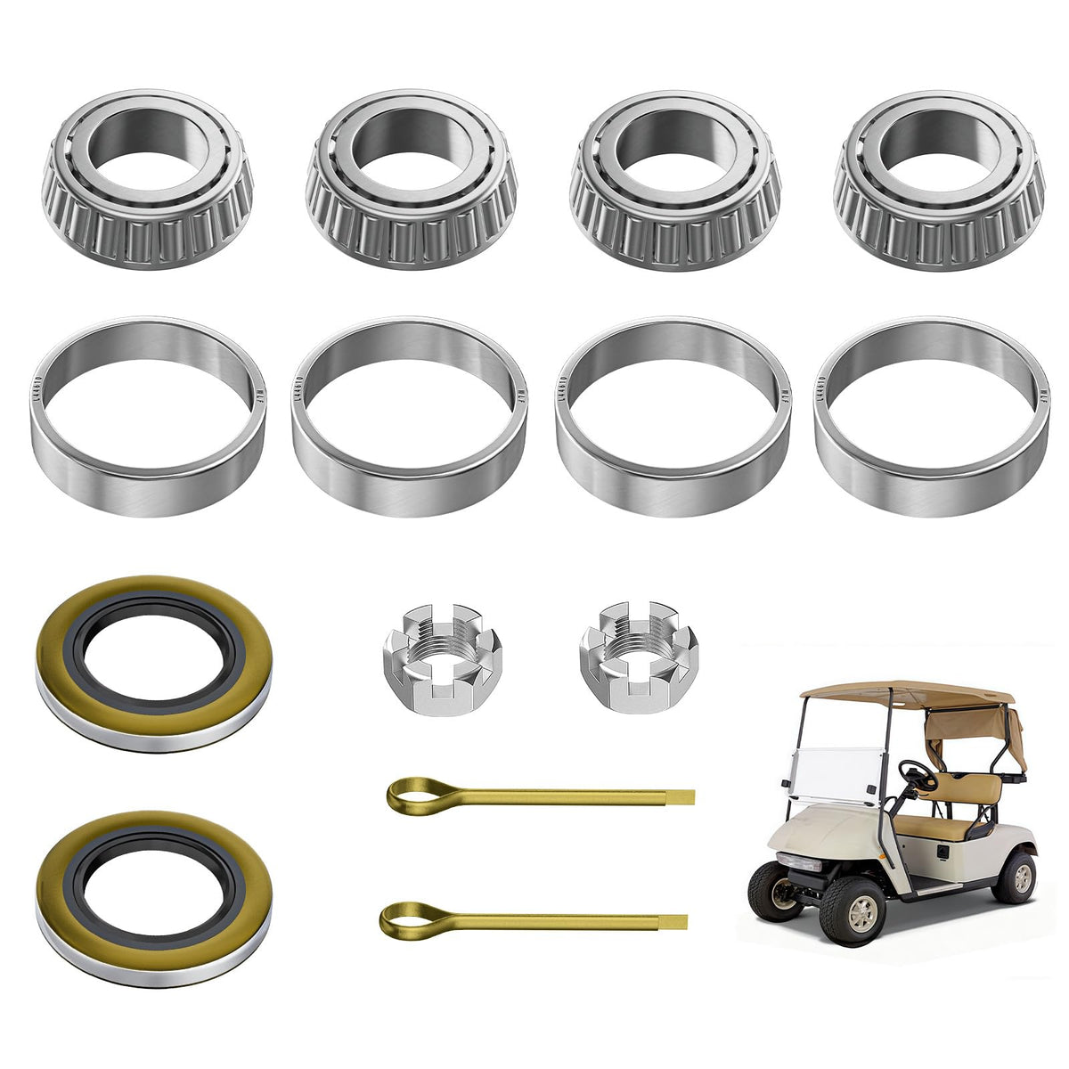 FIXHAWK EZGO TXT front axle hub bearing kit for durable performance