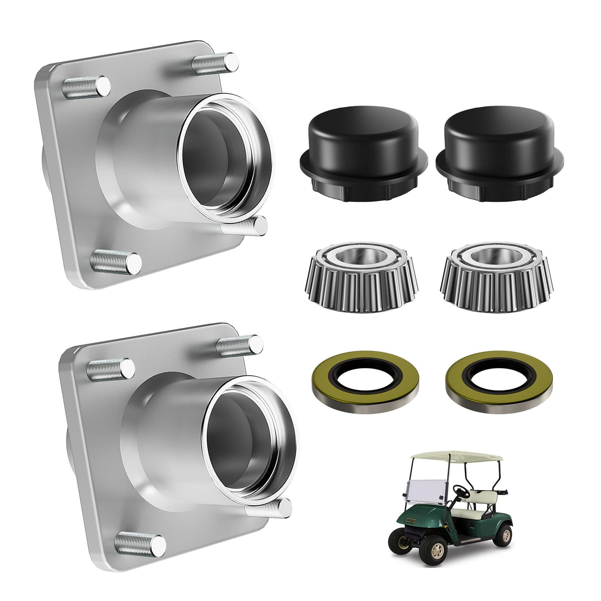 FIXHAWK EZGO TXT front wheel hub assembly for reliable golf cart steering