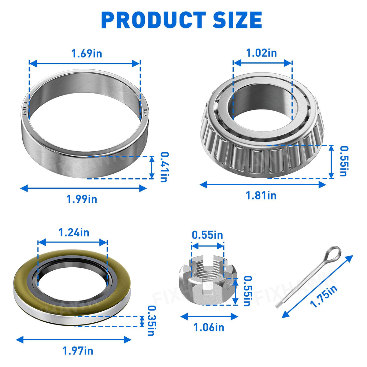 FIXHAWK EZGO TXT hub oil seal seals out dirt