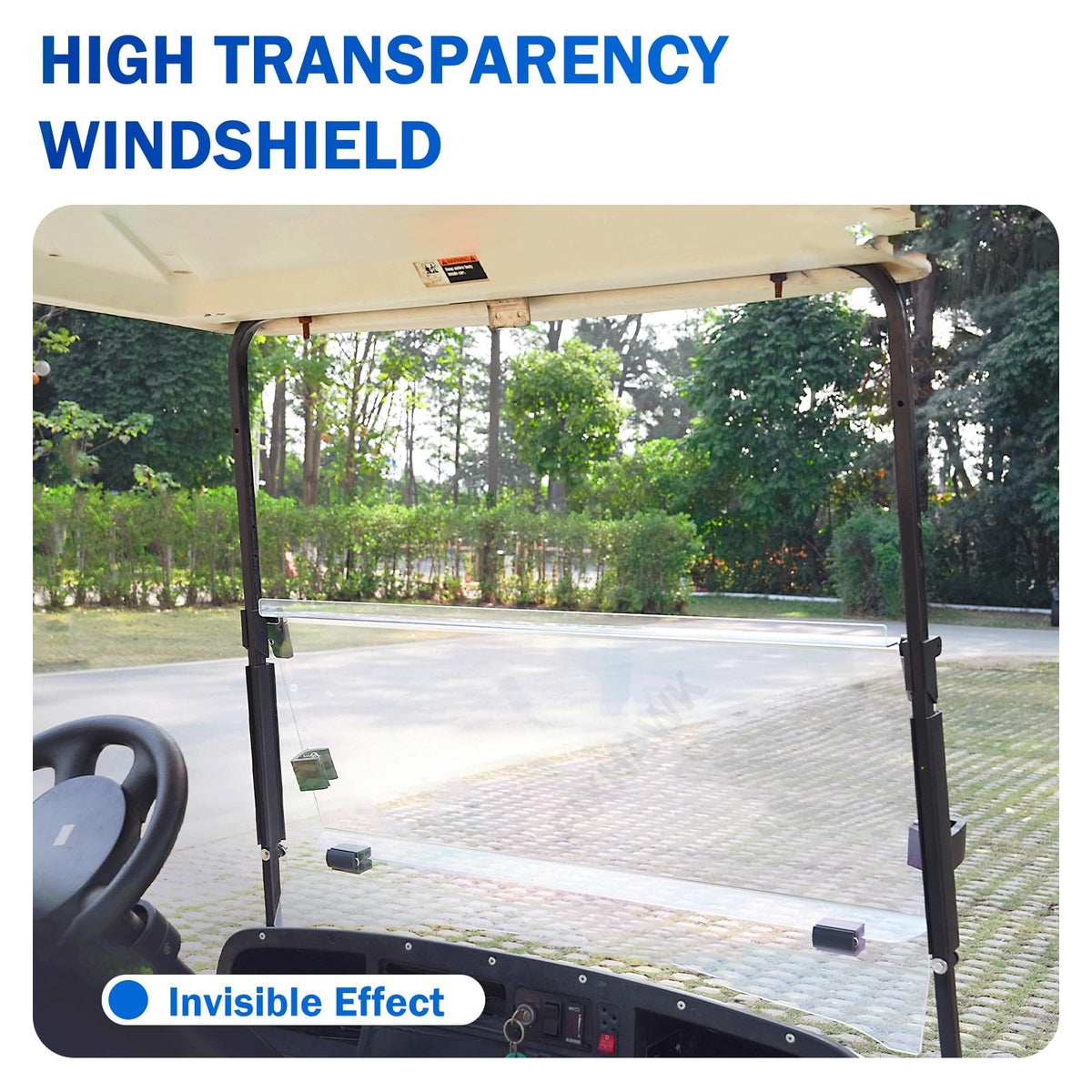 FIXHAWK EZGO windshield 4mm PC material for durability and UV resistance