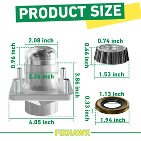 FIXHAWK front-wheel hub parts included for replacement.