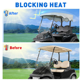 FIXHAWK full roof coverage shading the golf cart roof