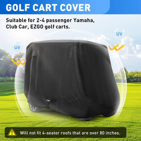 FIXHAWK universal-fit 2-4 passenger cover fits Club Car, EZGO, Yamaha for daily protection.