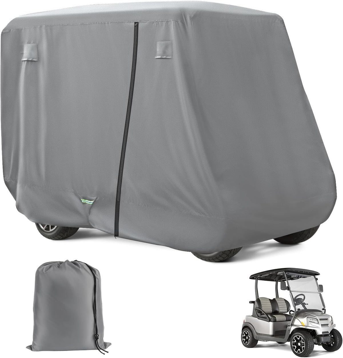FIXHAWK universal-fitment golf cart cover shields 4-seat carts from sun and rain.