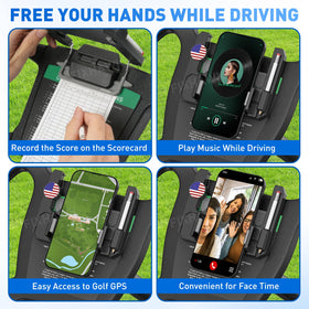 FIXHAWK flip-up phone holder enabling easy map checks and calls while driving.