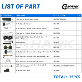 FIXHAWK golf cart pivot rod assembly simplifies pedal linkage for smooth operation