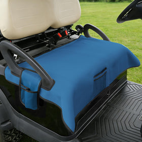 FIXHAWK golf cart seat blanket navy front view with non-slip breathable fabric