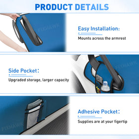 FIXHAWK seat blanket patch pocket detail for convenient storage