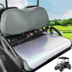 FIXHAWK golf cart seat cover backrest on Club Car Precedent shows snug fit and protection.