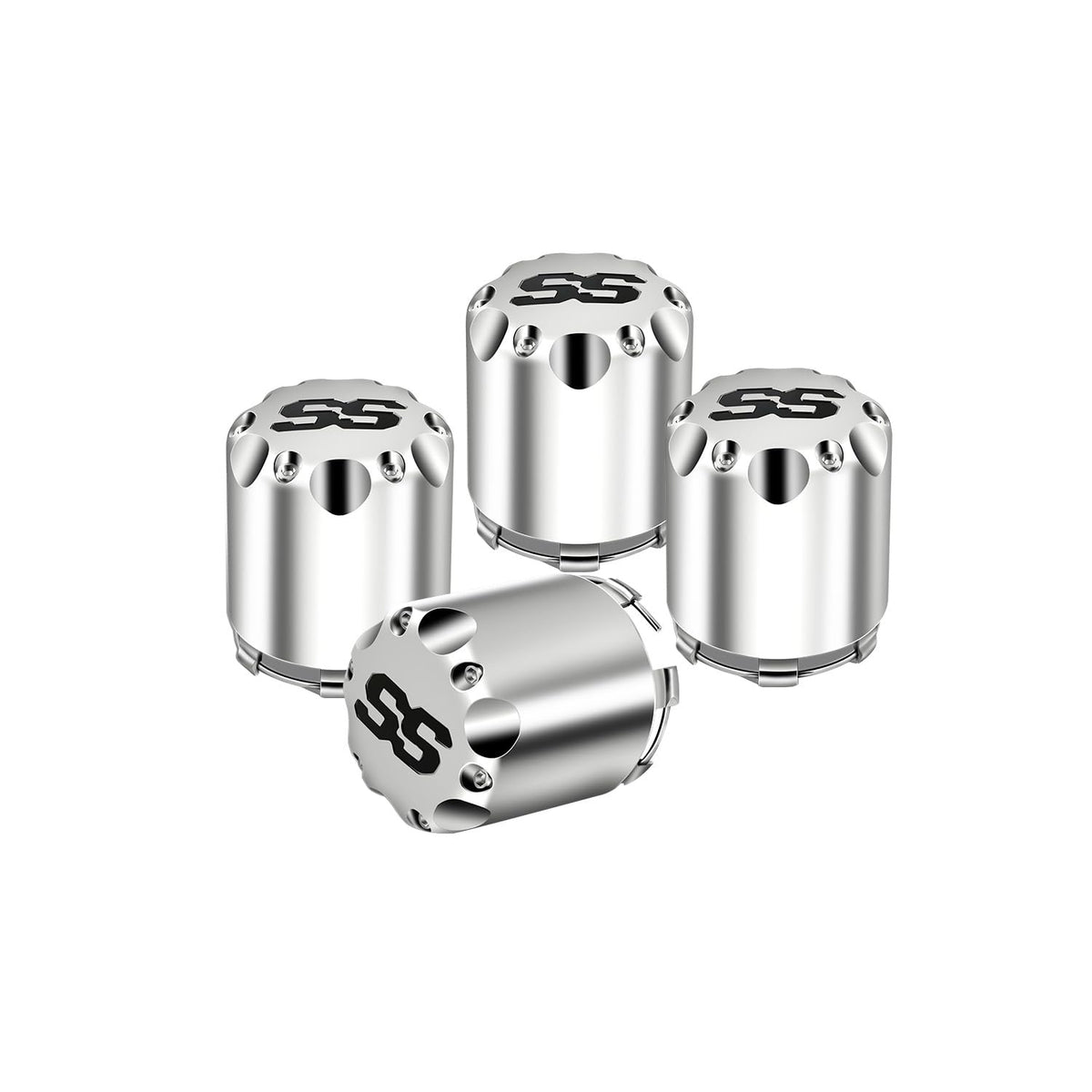 FIXHAWK center cap for 8-12 inch golf cart wheels adds chrome style.