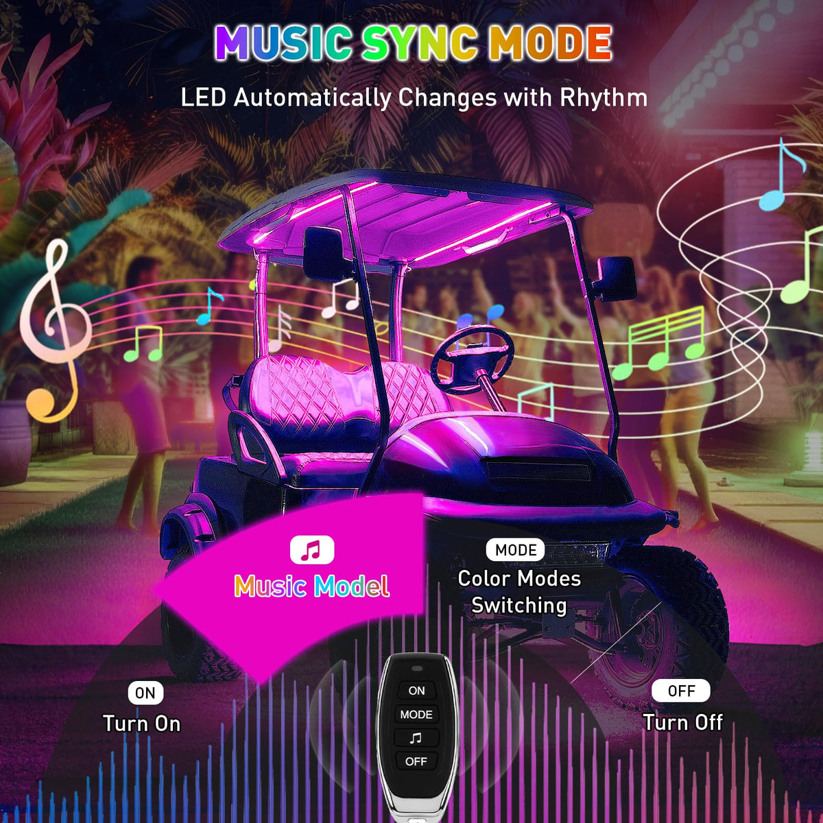 FIXHAWK 28 dynamic modes visualize color effects at parties