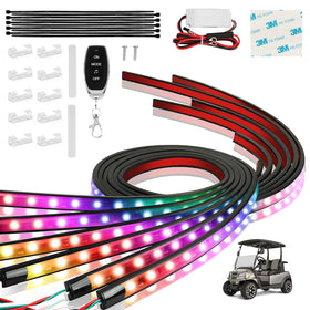 FIXHAWK golf cart underglow strip in 45-inch section illuminates night rides