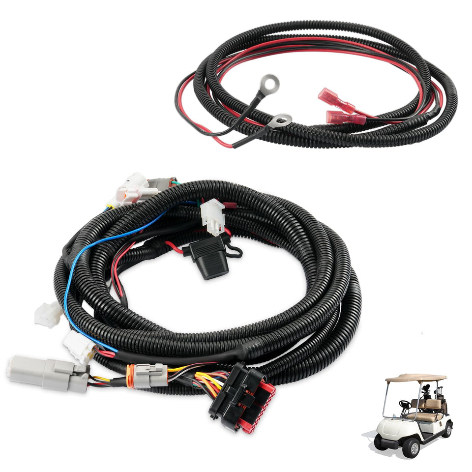 FIXHAWK golf cart wiring harness front view demonstrates a ready-to-install design