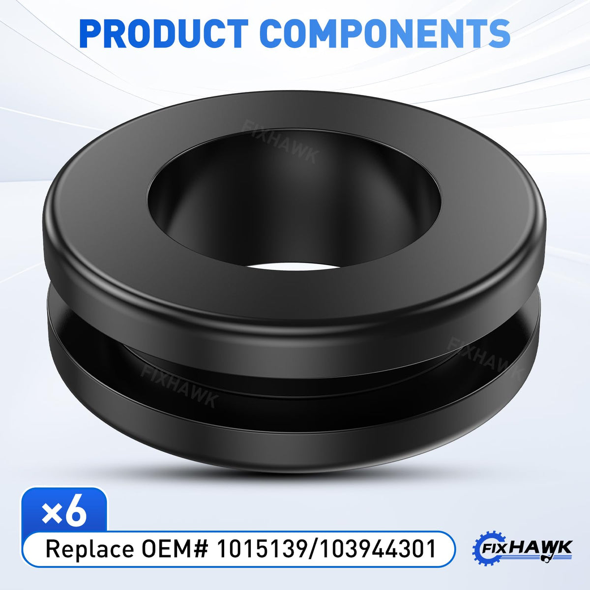 FIXHAWK grommet stack ready for quick installation and sealing.