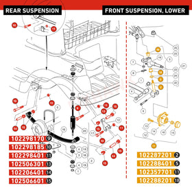FIXHAWK king pin kit helps maintain proper alignment in Precedent carts.