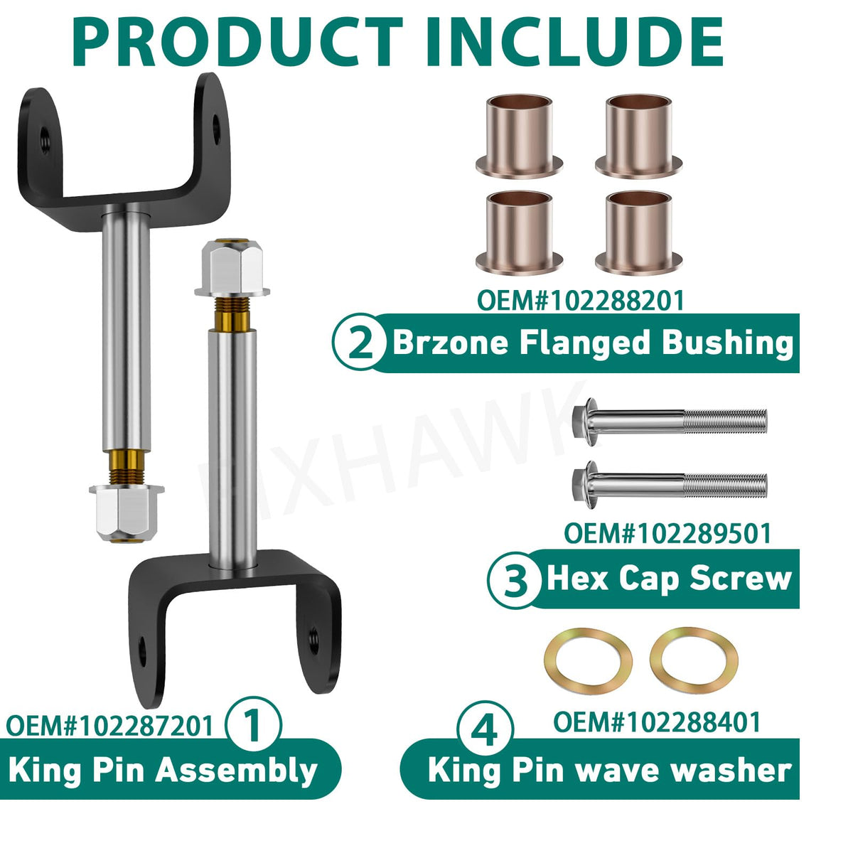 FIXHAWK king pin wave washer ensures secure alignment and long-lasting front-end tension