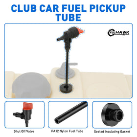 FIXHAWK nylon fuel pickup tube close-up emphasizing wear resistance