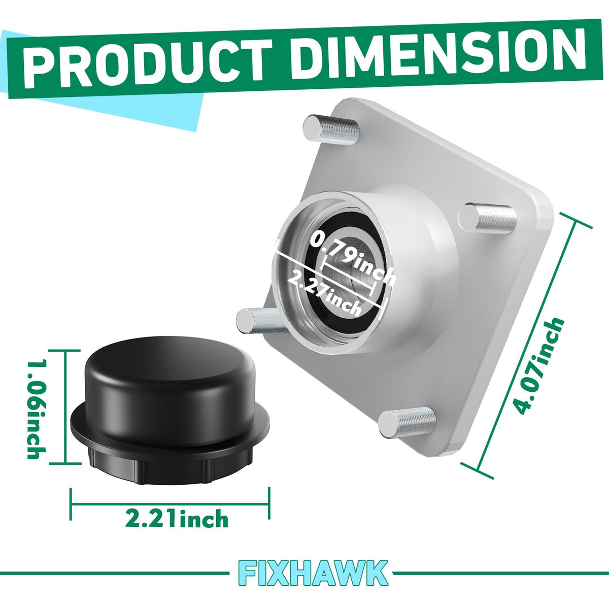 FIXHAWK OEM replacement kit 102357701 compatible with Club Car hubs.