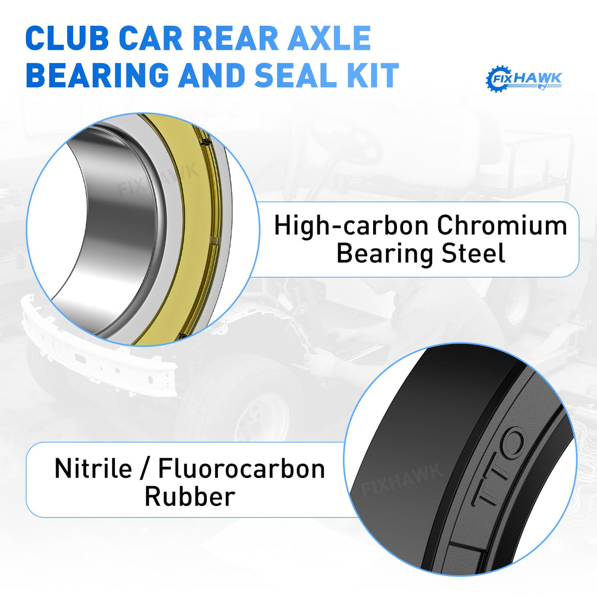 FIXHAWK outer rear axle bearing 6205ZZ for smooth rotation and long life