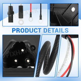 FIXHAWK receptacle assembly with wiring harness for easy replacement.