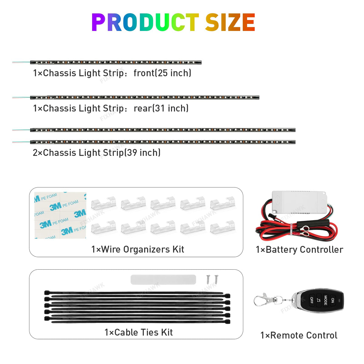 RGB modes with music sync from FIXHAWK energize night cruises.