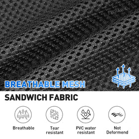 FIXHAWK sandwich fabric seat cover provides warmth and water resistance.