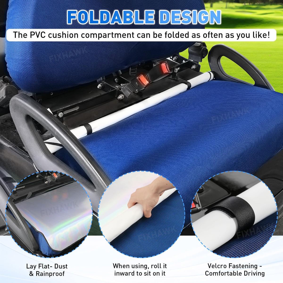 Silver PVC-film reflective mat on FIXHAWK cover provides waterproofing