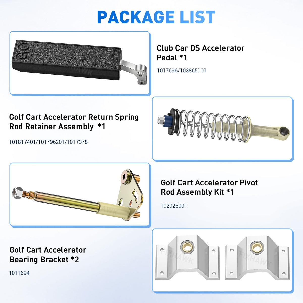 Spring rod retainer provides durable pedal return for reliable use