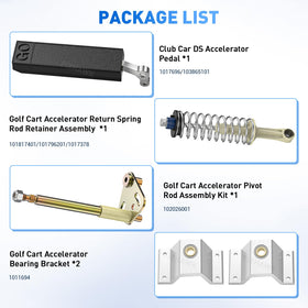 Spring rod retainer provides durable pedal return for reliable use