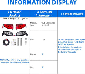 FIXHAWK Tempo LED light kit in package shows all upgrade components
