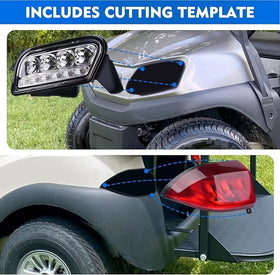 FIXHAWK Tempo LED taillights rear view enhances signaling on the Club Car Tempo