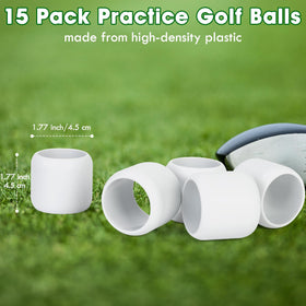 Flantor Practice Golf Balls for backyard setup enable indoor and outdoor sessions.