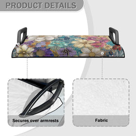 Flashideas Hippie Flower seat cover displays durable fabric for outdoor use