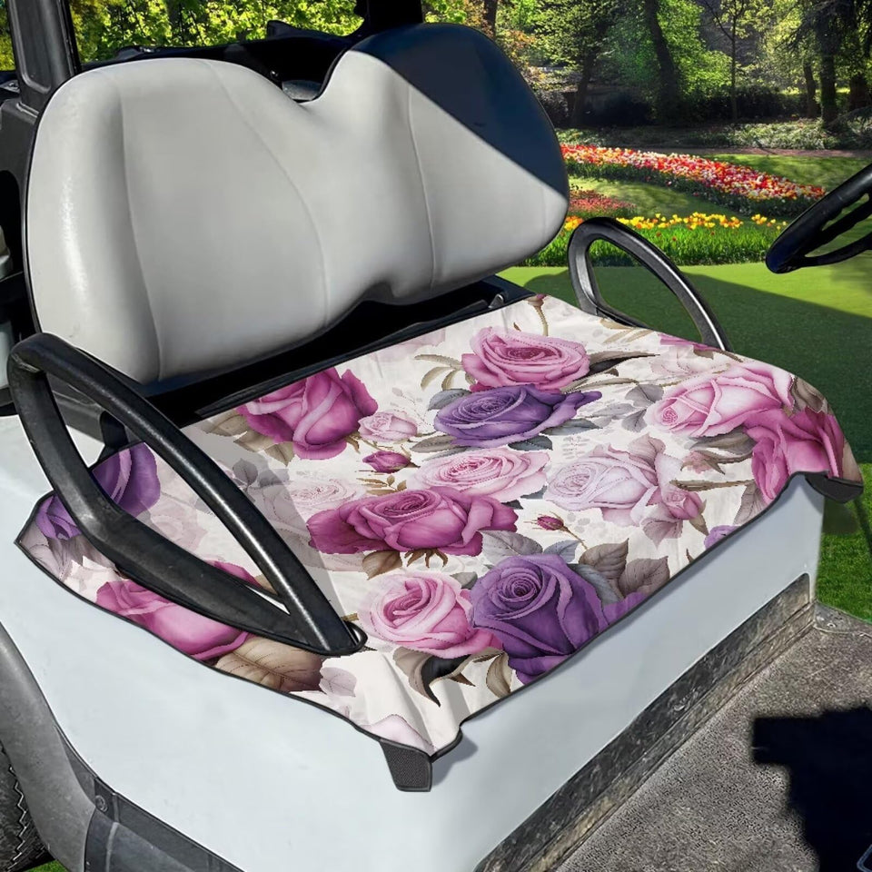Flashideas Purple Rose golf cart seat cover, stylish protection for seats and comfort