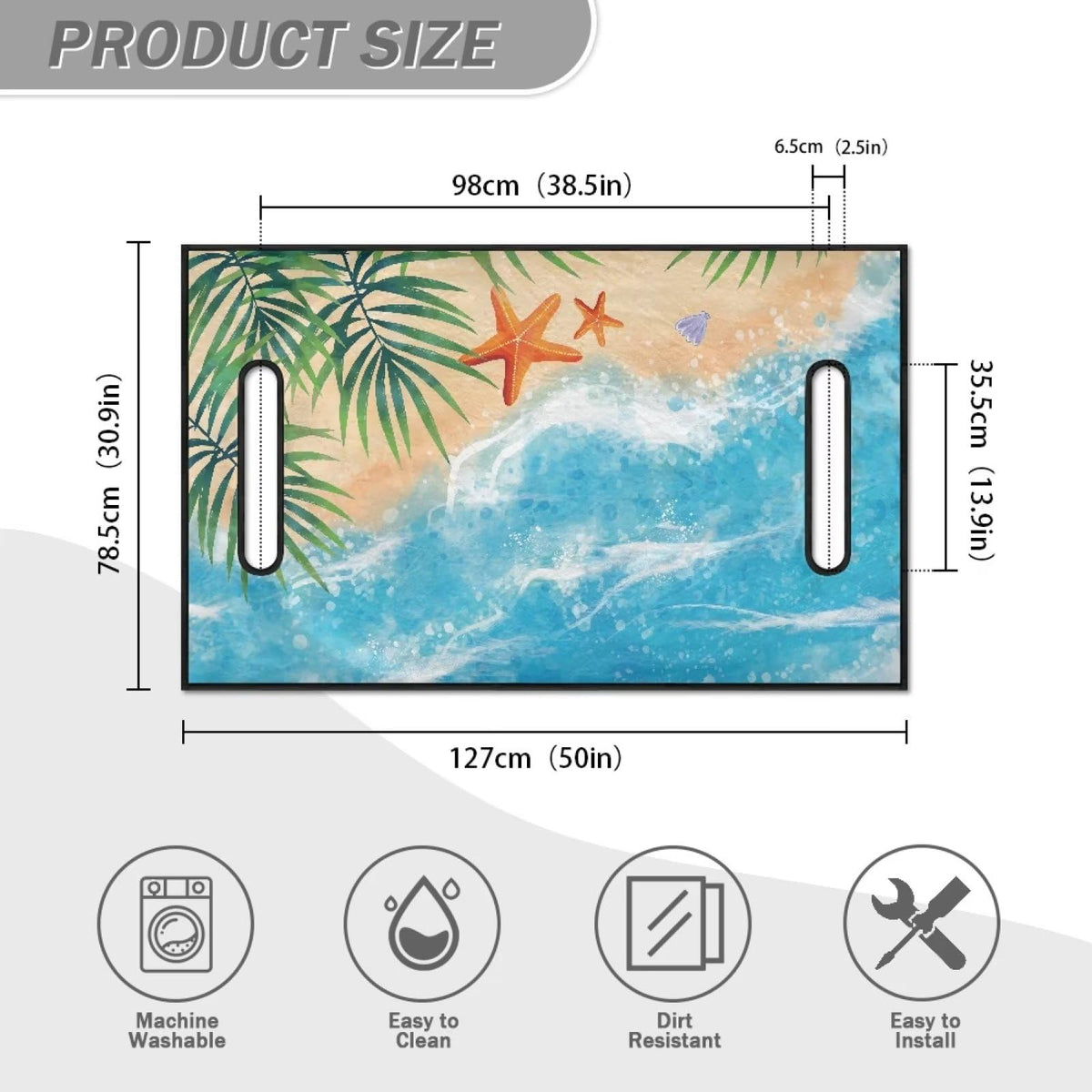 Flashideas Sandy Shore cover removal makes washing simple.