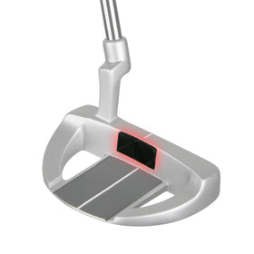 Close-up of 2-gram tungsten tile highlights high density and precise balance.