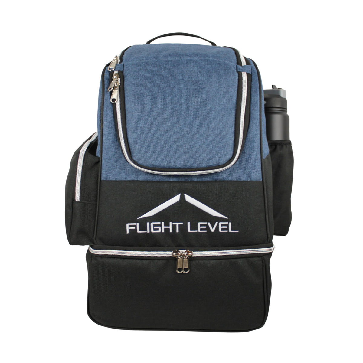 Flight Level disc golf backpack with large main compartment holding up to 20 discs