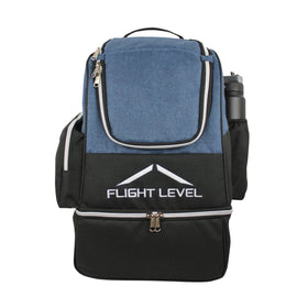 Flight Level disc golf backpack with large main compartment holding up to 20 discs