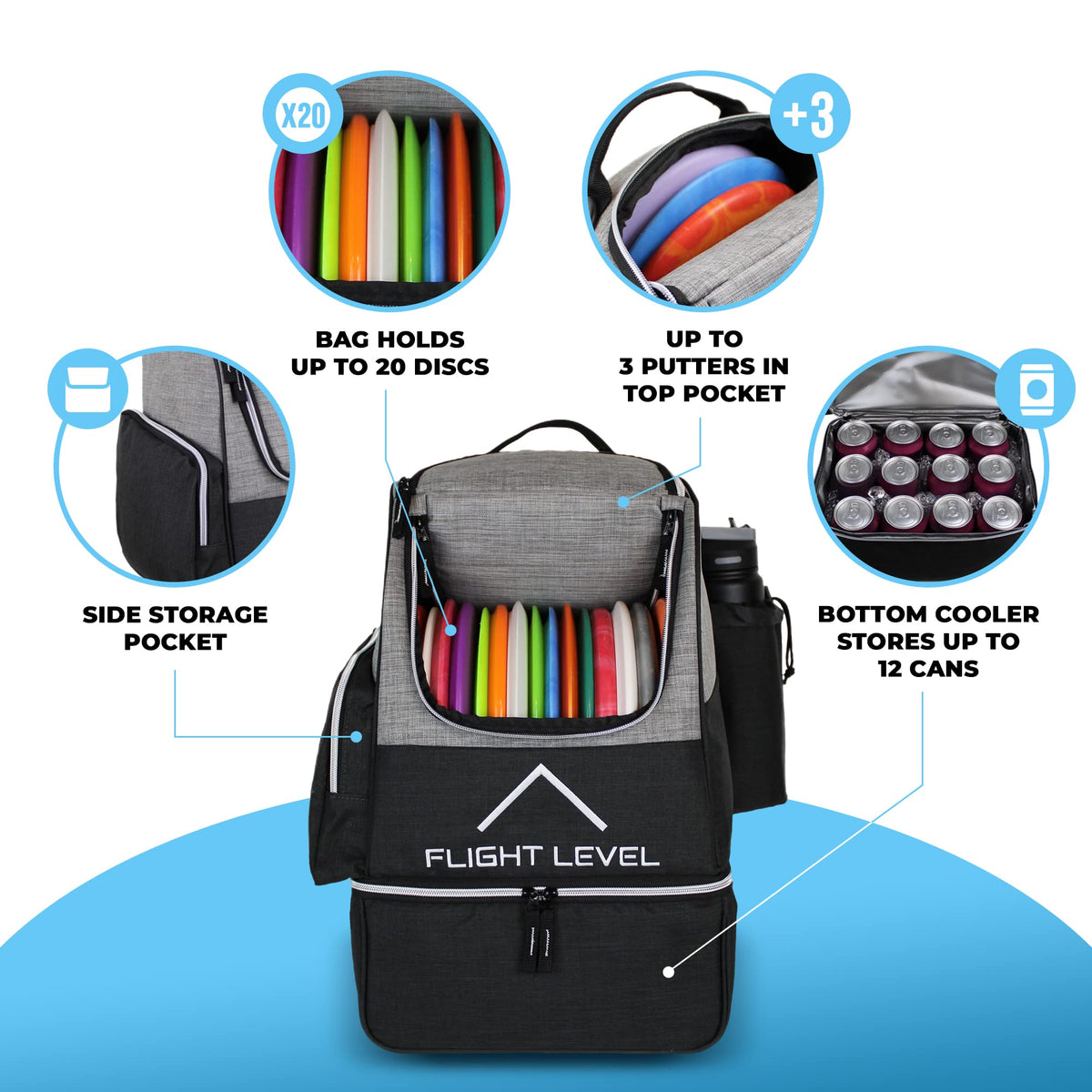 Flight Level Backpack with padded shoulder straps for comfort
