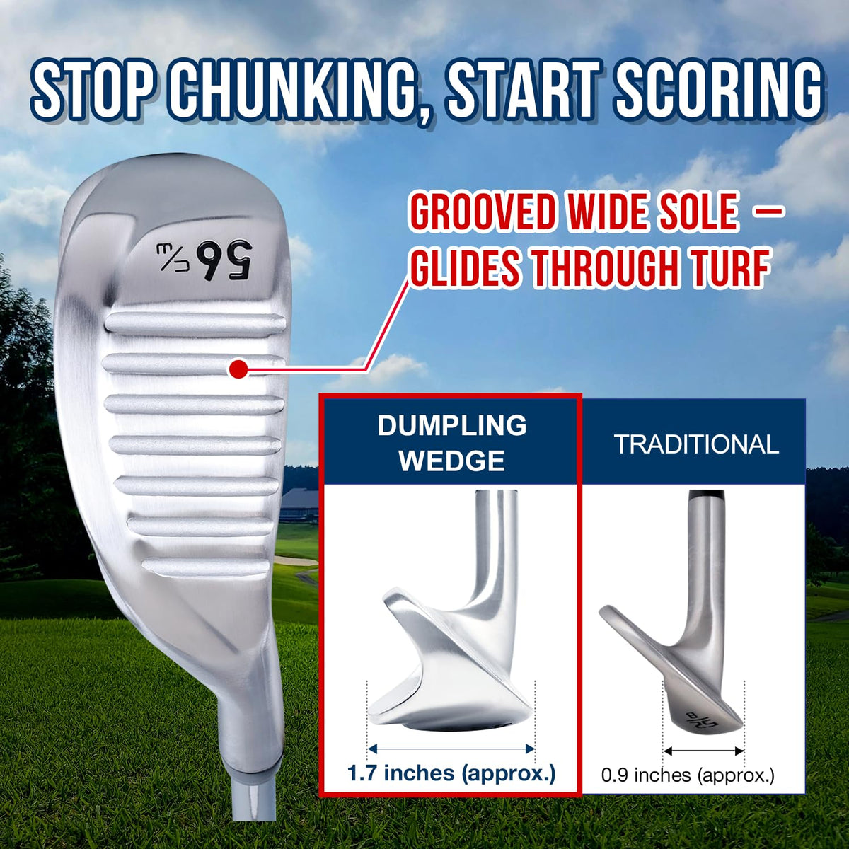 FLIT BOX Dumpling Wedge with short putter-length setup for consistency