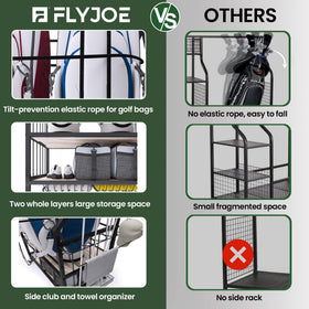 FLYJOE dimensions 37 by 18 by 10 inches fit in garages basements or sheds