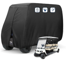 FLYMEI 6-passenger front view cover protects from sun and rain while parked.